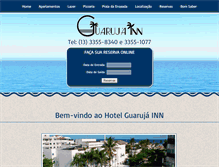 Tablet Screenshot of guarujainn.com.br